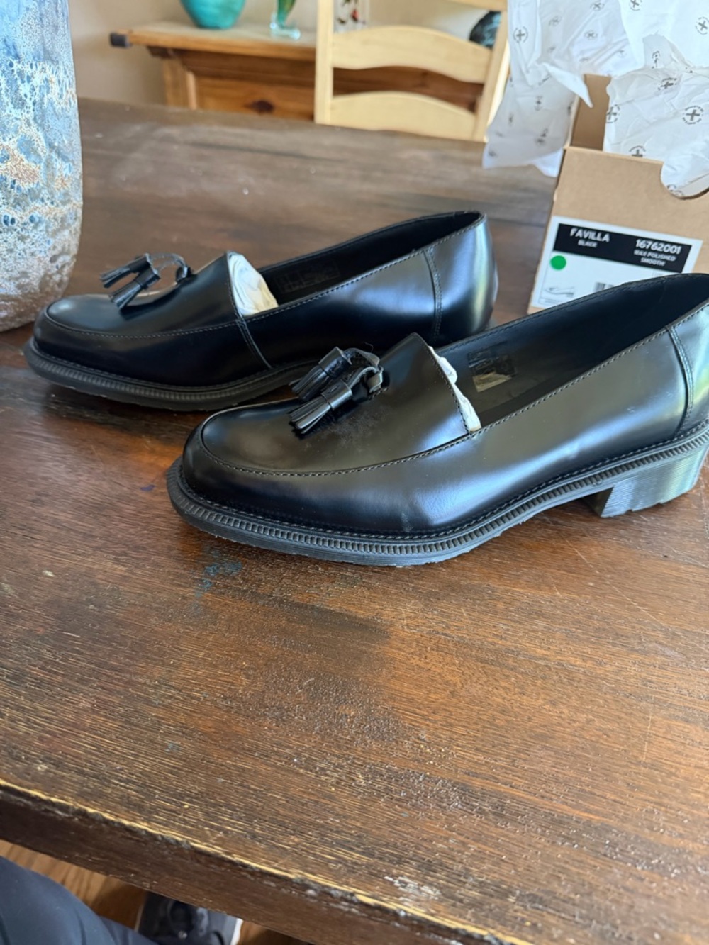 Dr. Martens Black Leather Tassel Loafers - Picture 4 of 5